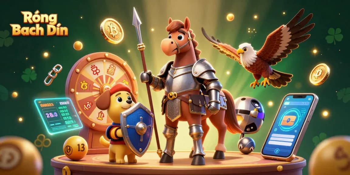 Engage with Rồng Bạch Kim as medieval knight characters embrace the thrill of lottery gaming.