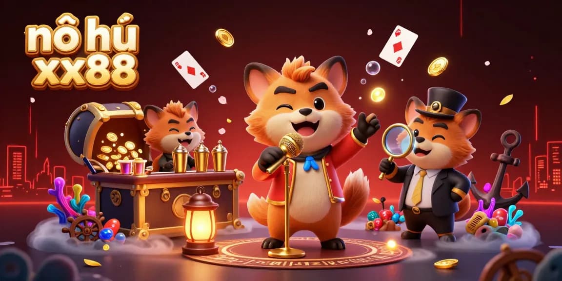 Experience nổ hũ xx88 at a vibrant comedy casino club with hyenas delivering laughs and jackpots.