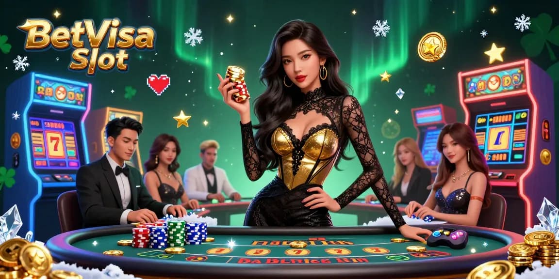 Win big on BetVisa Slot with captivating gameplay from a luxurious virtual casino scene.