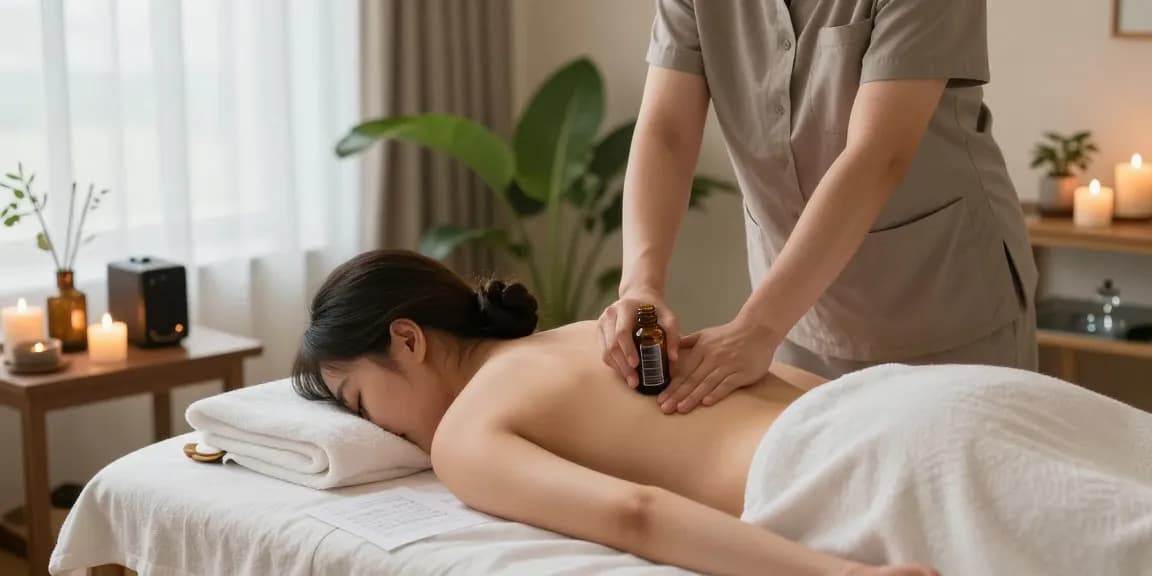 Experience 하남출장안마 in a tranquil massage session within a serene spa atmosphere.