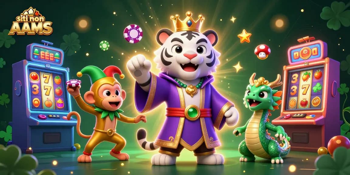 Gioca nei siti non AAMS con un'elegante tigre bianca e un monaco dorato in un casinò virtuale