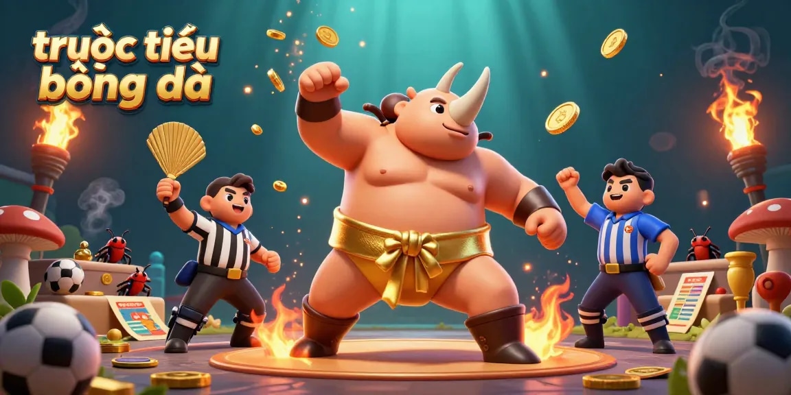 Engage in trực tiếp bóng đá with a powerful action scene showcasing dynamic sports betting elements.