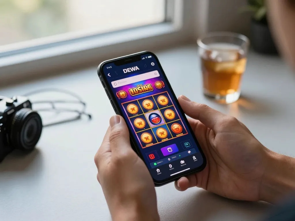 Engaging scene of players using the UG DEWA casino app for thrilling mobile gaming experiences.