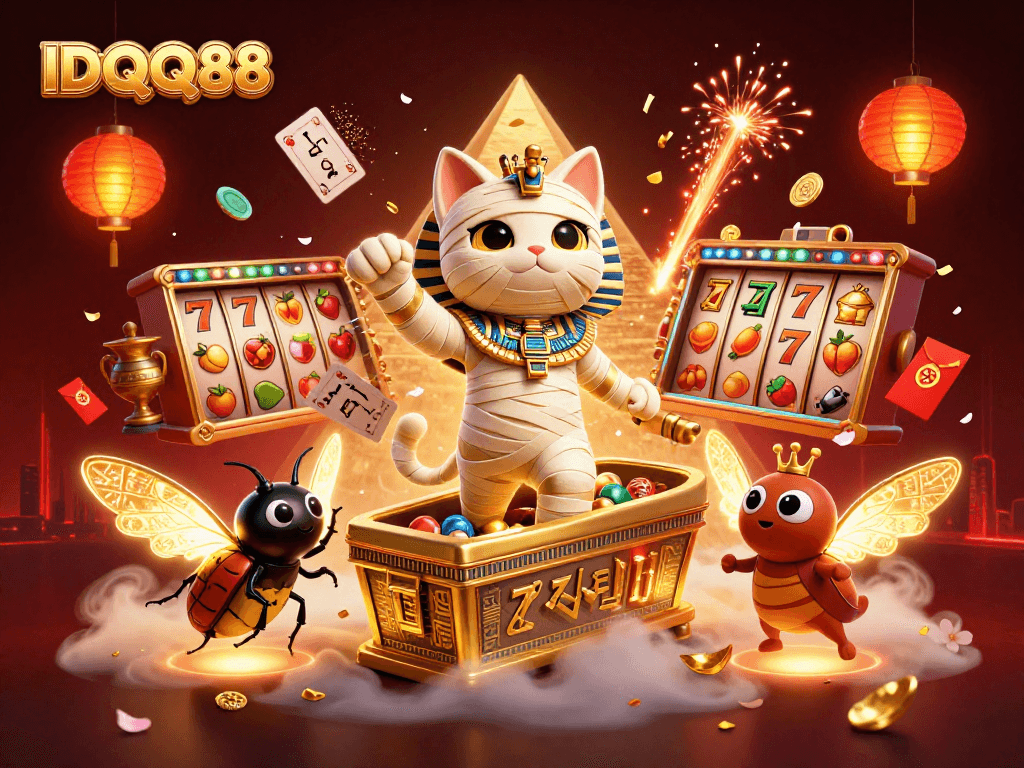 Play and win with IDQQ88 in an exciting pyramid casino adventure.