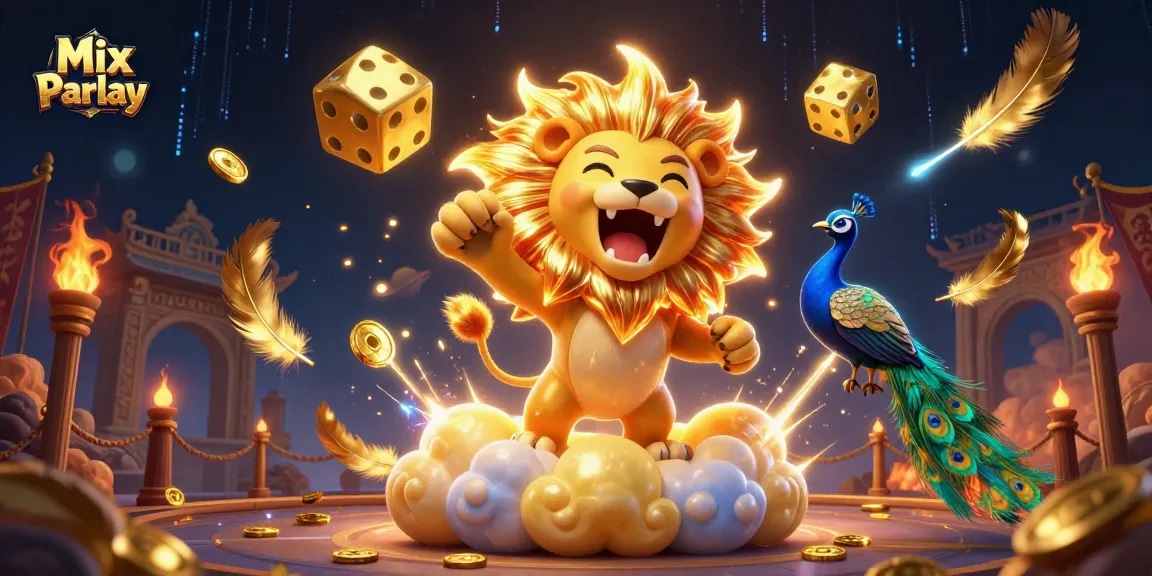 Engage in Mix Parlay betting with dynamic casino elements illuminated by vibrant graphics.