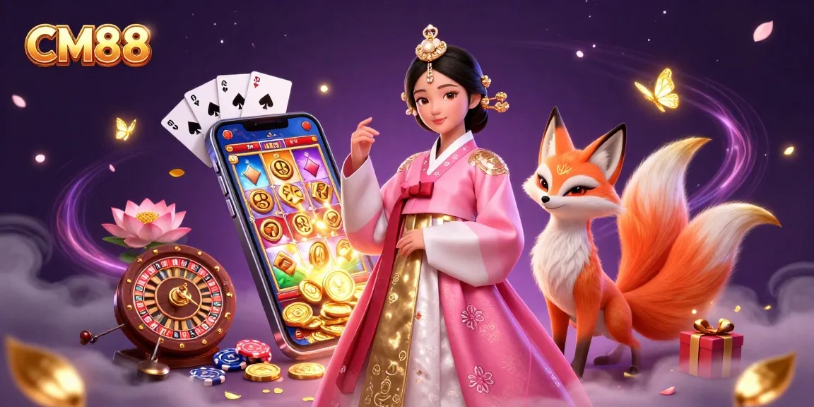 Engage with CM88's thrilling casino experience featuring vibrant characters and exciting gameplay.