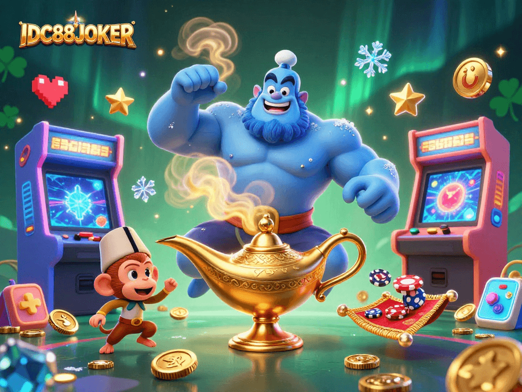 Experience thrilling slots at IDC88JOKER with vibrant casino elements and engaging gameplay.