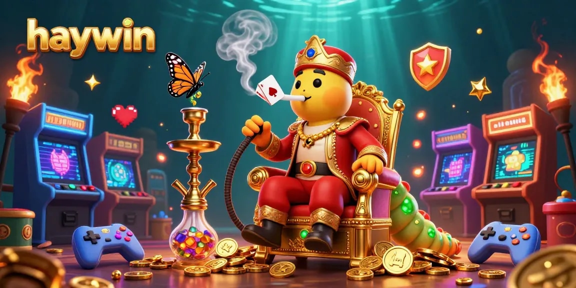 Experience thrilling gameplay at haywin with poker hand symbols and vibrant casino elements.