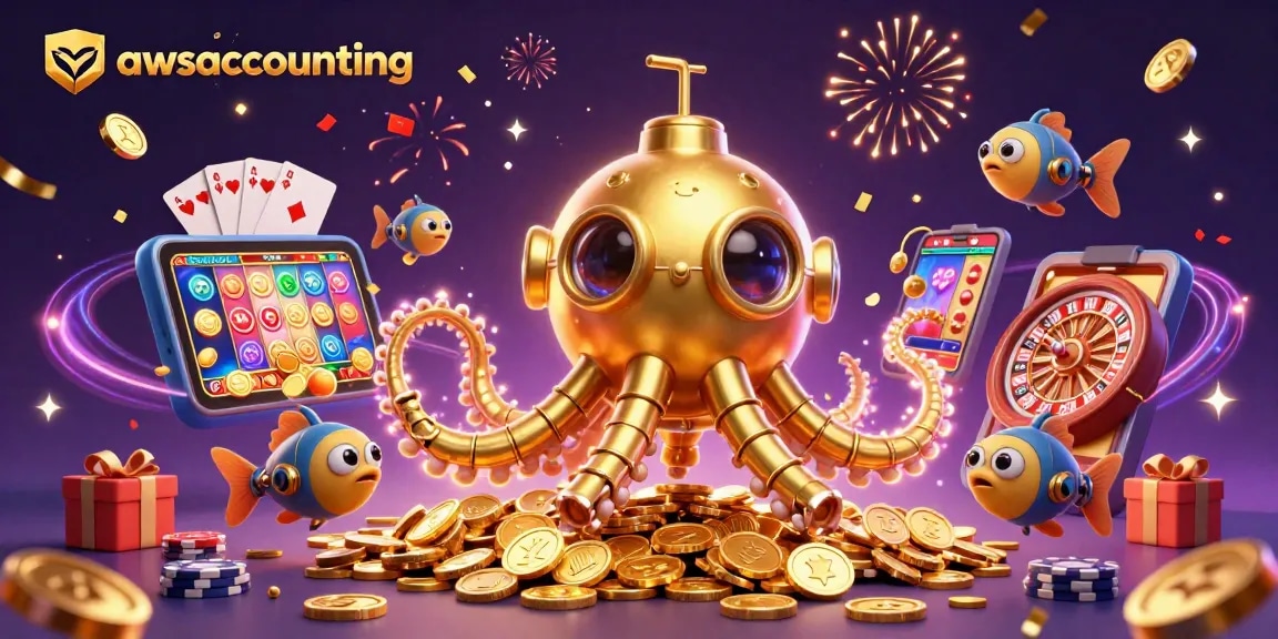 Engage with awsaccounting slot games while navigating a treasure-filled kraken scene.