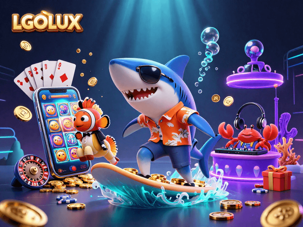 Engage in thrilling gameplay with LGOLUX's winning opportunities and vibrant casino elements.