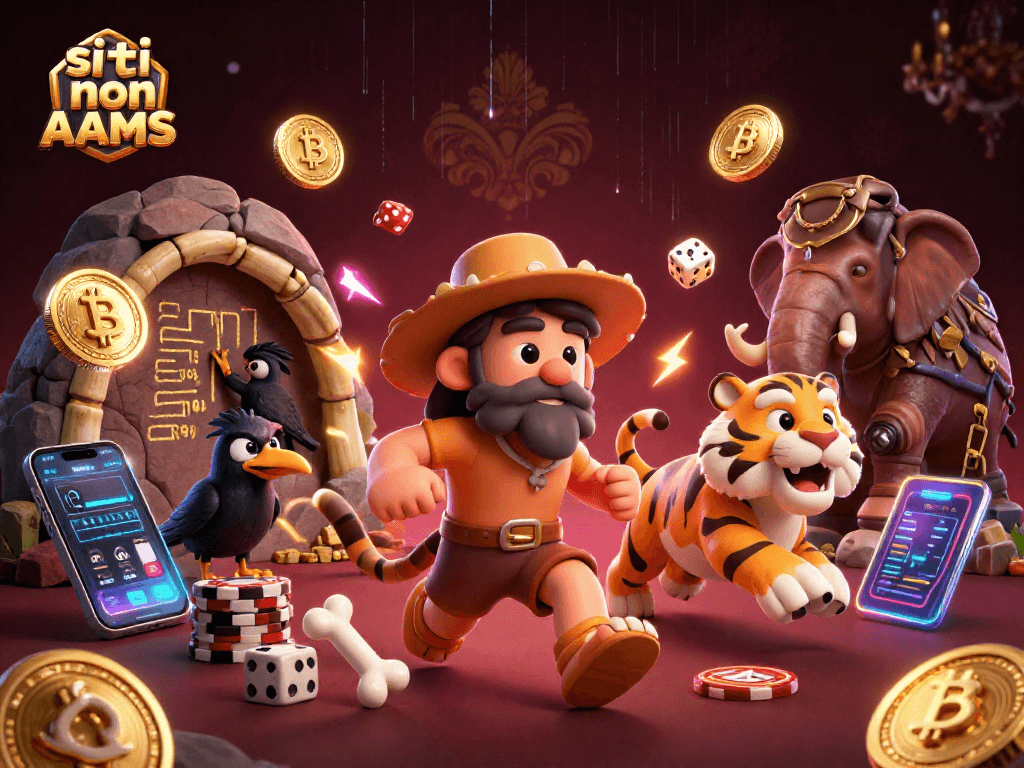 Gioca su siti non AAMS con un'atmo di casinò preistorico, tra teschi e monete crypto.