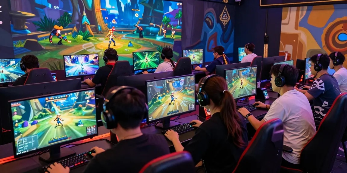 Exciting gaming competition with diverse players in rokok88 link arena, showcasing multiplayer challenges.