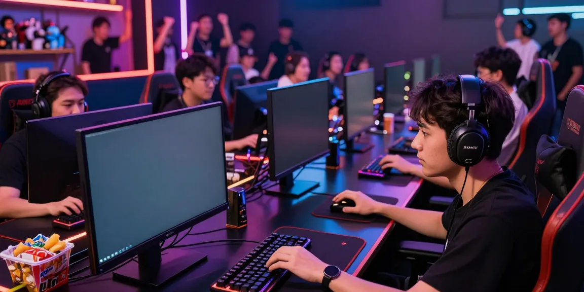 Exciting esports gaming scene at https://ku88vt.com/ with players and dynamic LED lighting.