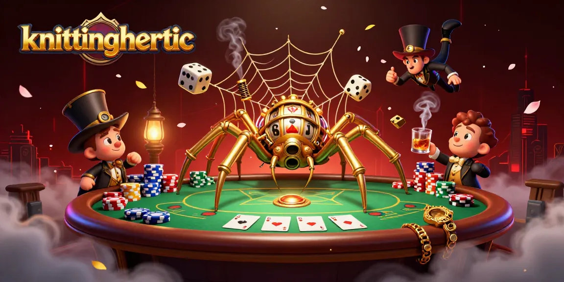 Experience knittingheretic's thrilling slot adventure as a golden spider spins its web of chance.