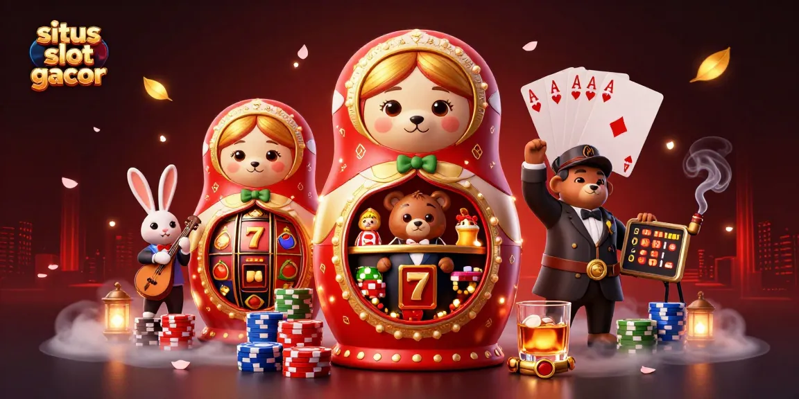 Engage in winning strategies with situs slot gacor through vibrant illustration of lively casino activities.