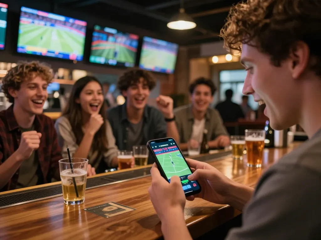 Bongdallu users engaging in sports betting activity while watching live games with friends