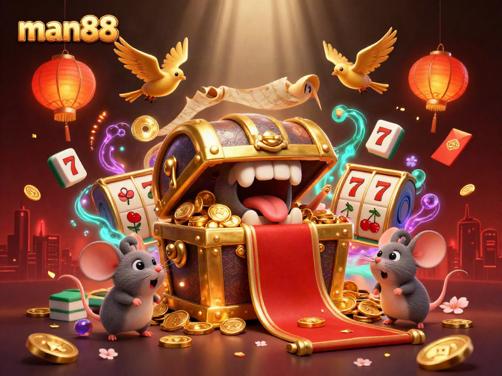 Experience the thrill of man88 with immersive 3D gaming elements and vibrant casino visuals.