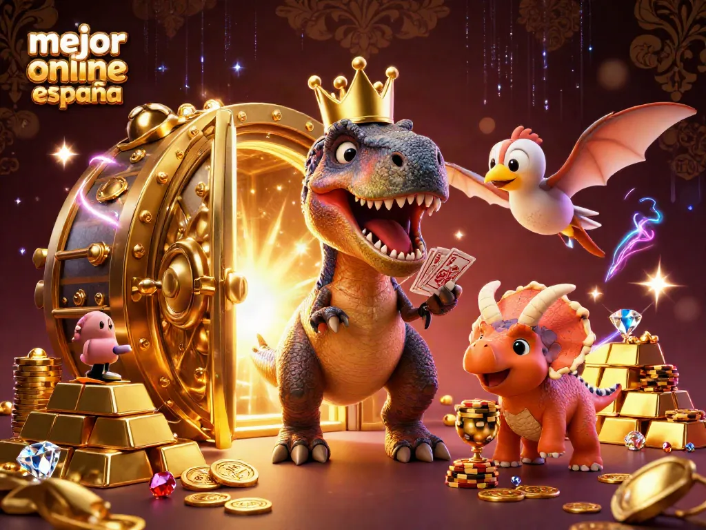 Disfruta de la emoción del mejor casino online España con esta divertida ilustración 3D interactiva.