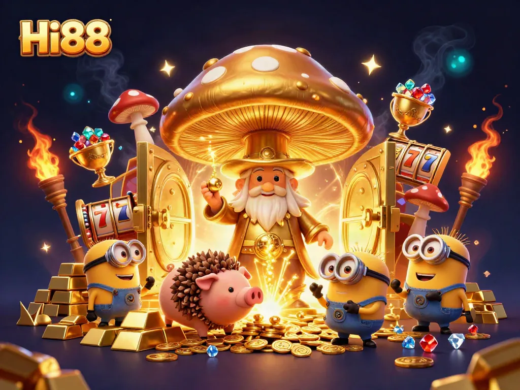 Engage with Hi88's thrilling casino adventures featuring magical elements and golden treasures.