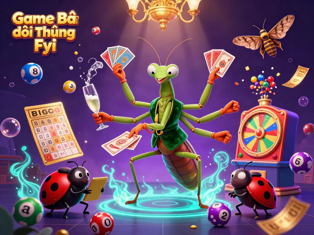 Experience the excitement of Game Bài Đổi Thưởng Fyi with vibrant characters and casino elements.