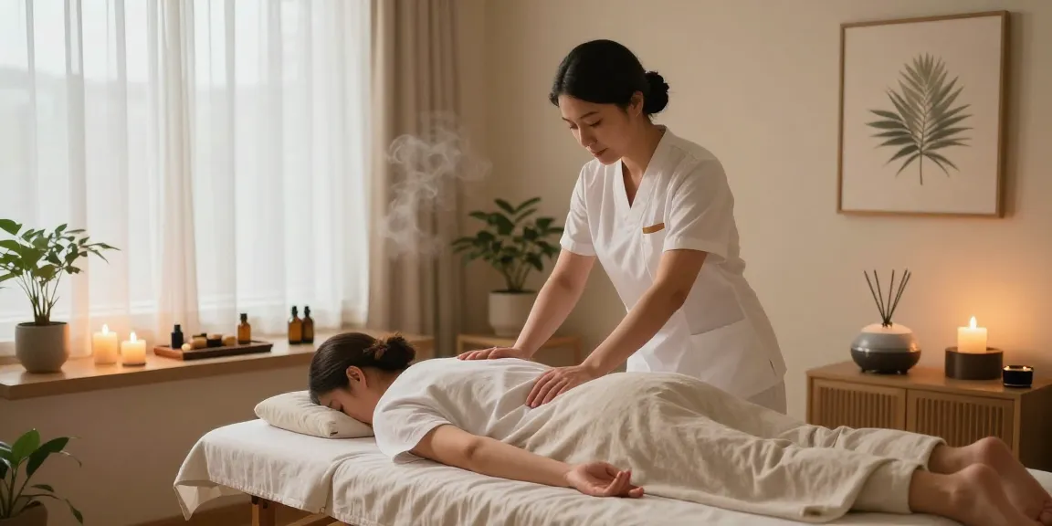 Relaxation and tranquility in 하남출장안마 massage therapy setting.