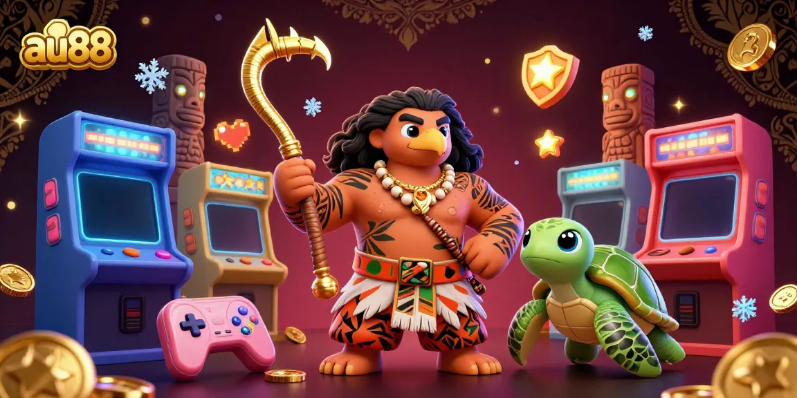 Experience the thrill of au88 with a vivid, cartoon-inspired casino illustration showcasing gaming excitement.