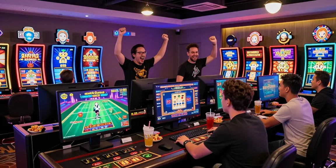 79club online gaming experience with players celebrating wins in a vibrant casino.