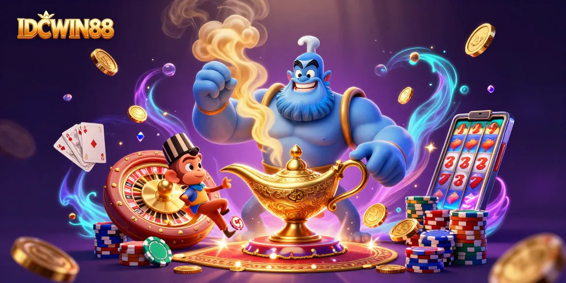 Experience thrilling gameplay with IDCWIN88's vibrant slot visuals and casino excitement!