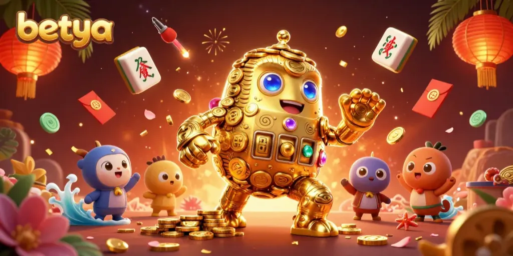 Engage with betya's thrilling sports betting experience and dynamic gaming features illustrated in a vibrant scene.