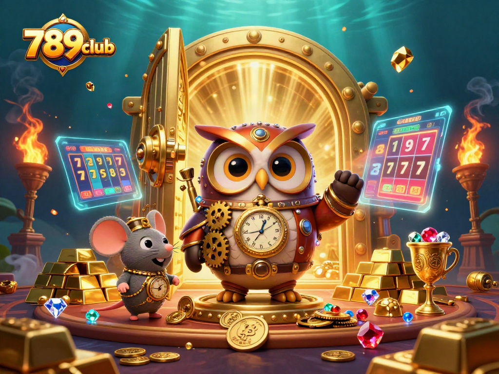 Experience the thrill with 789club's vibrant casino adventure featuring 3D characters and dazzling treasures.