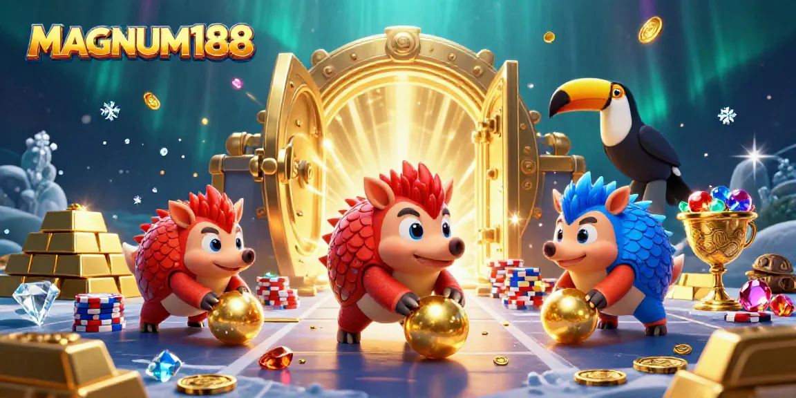 Experience the thrilling world of MAGNUM188 with colorful pangolins competing among riches.