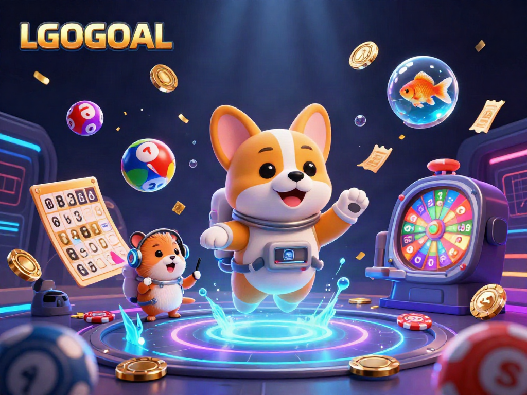 Engage in thrilling games at LGOGOAL with immersive visuals from an animated casino scene
