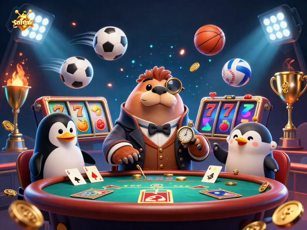 Experience thrilling gameplay at safew with a jolly walrus and vibrant casino elements.