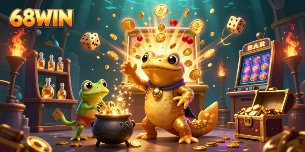 Engage in winning strategies for 68WIN with exciting golden elements and colorful casino experiences.