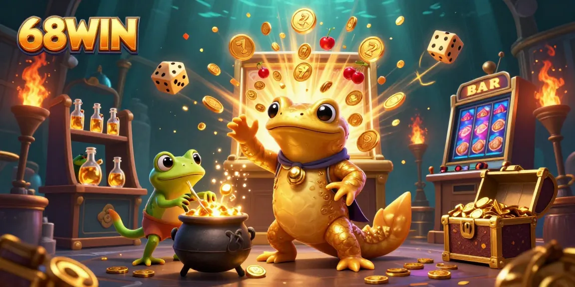 Engage in winning strategies for 68WIN with exciting golden elements and colorful casino experiences.