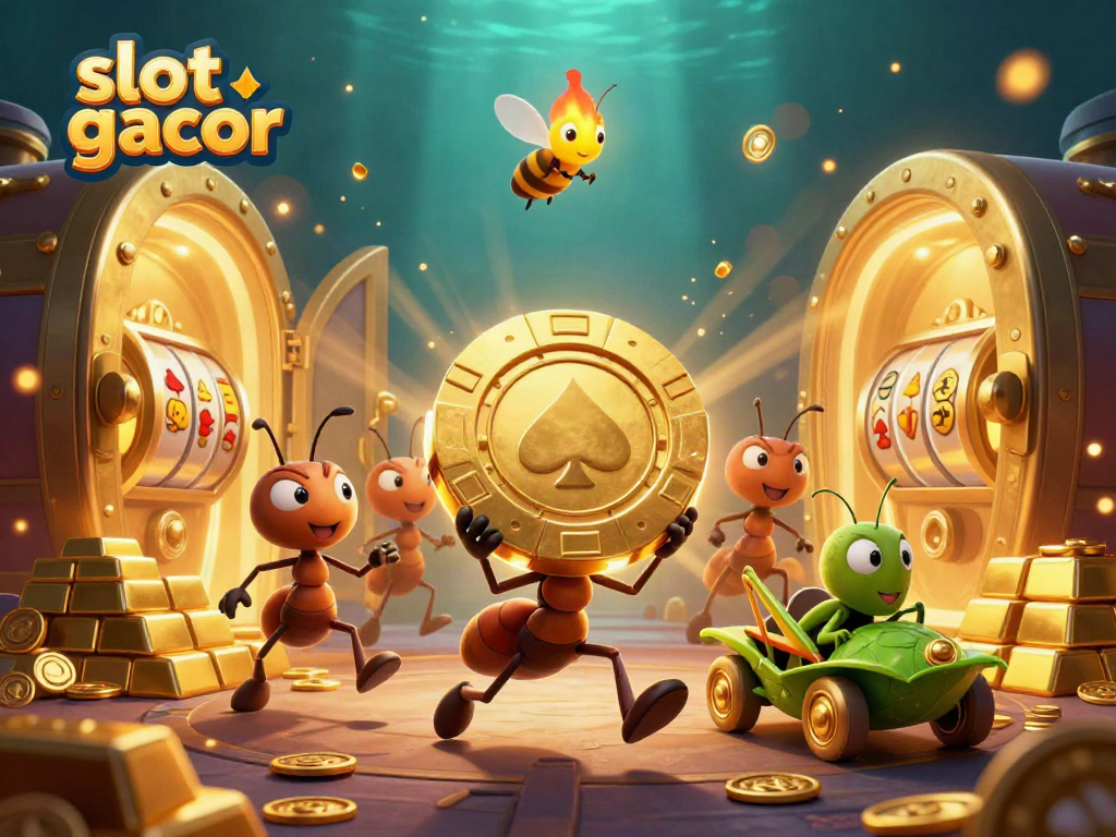 Celebrate your wins with slot gacor as ants heist gold while spinning slots!
