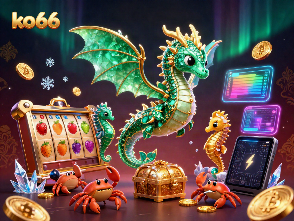 Engage in thrilling gaming at ko66 with a captivating dragon and treasure scene.