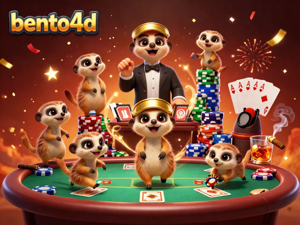 Engage in thrilling casino action with bento4d's meerkat pit boss and vibrant poker scene.