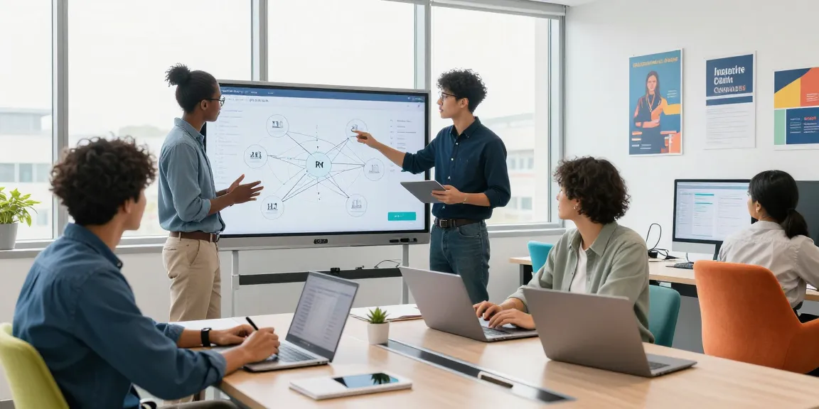 Professional IT support for small business collaboration in a modern office environment with a diverse team.