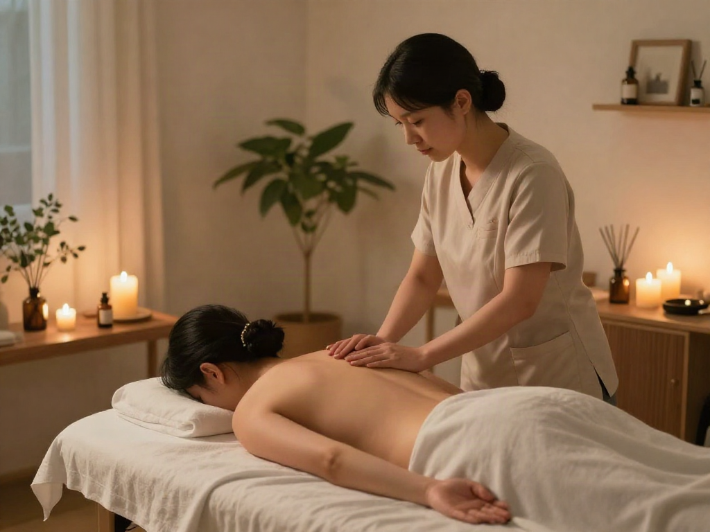 Experience 강동구출장안마 in a soothing home massage setting with professional therapist.
