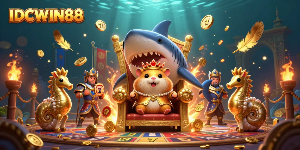 Engage with thrilling gameplay at IDCWIN88 with a fierce hamster king and dynamic casino elements.
