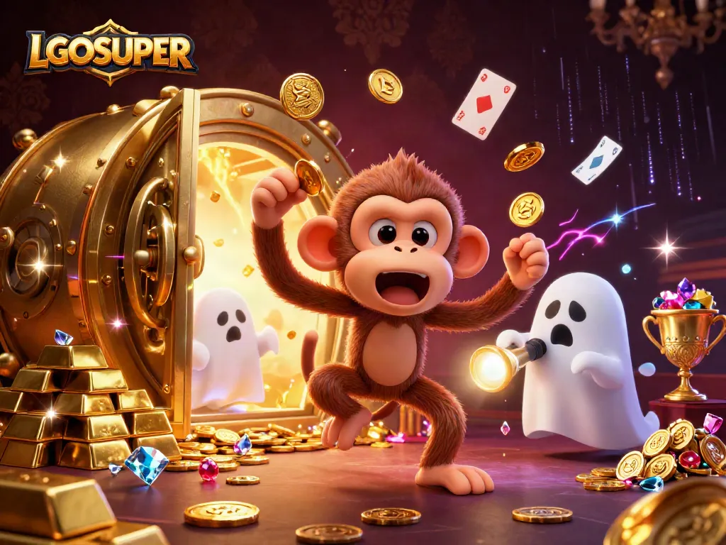 Experience LGOSUPER's exciting haunted casino with a ghost-hunter puppy and a juggling poltergeist!