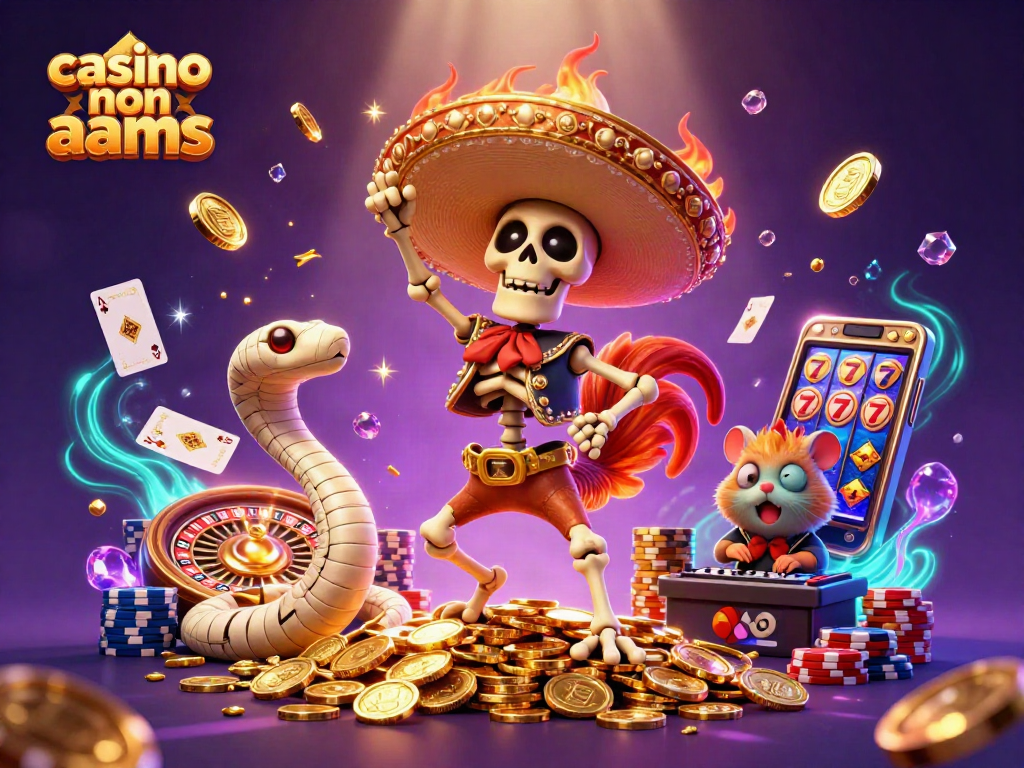 Scopri il mondo dei casino non AAMS con un rooster mariachi danzante e decorazioni dorate.