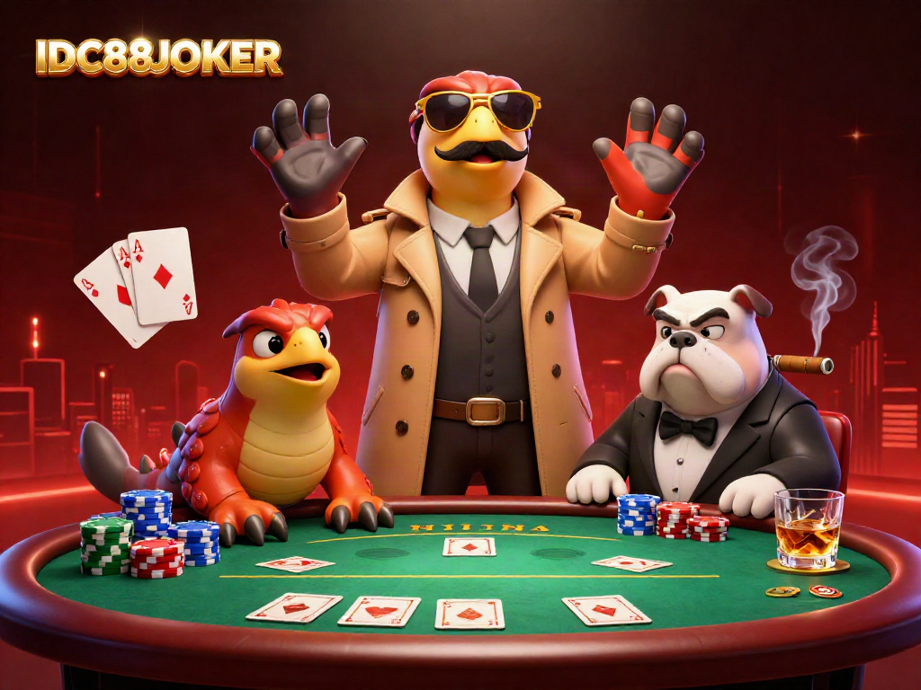 Experience excitement at IDC88JOKER with raptors attempting to enter a VIP casino.