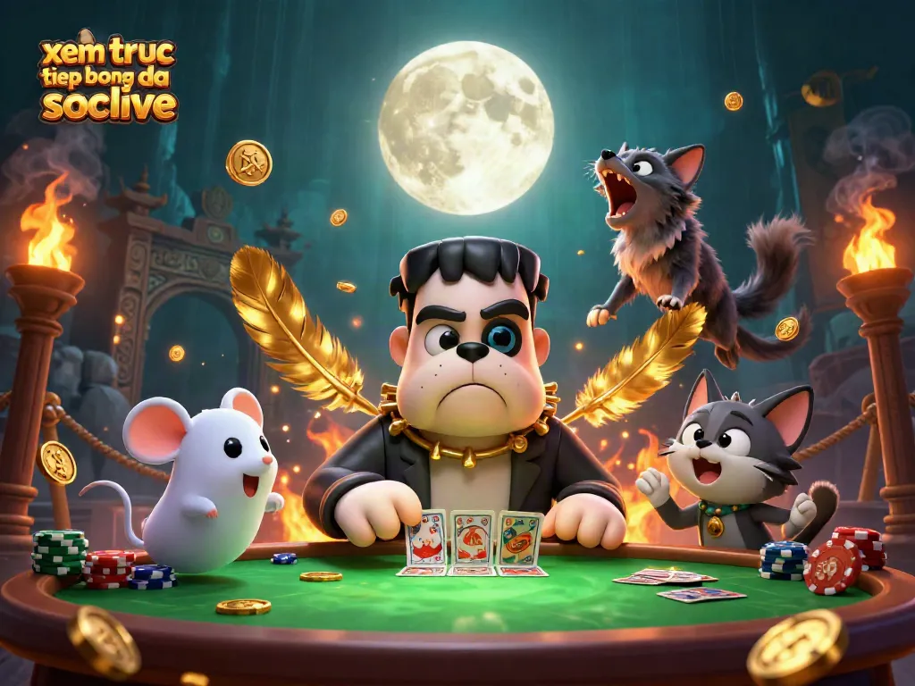 xem truc tiep bong da socolive featuring a fun 3D scene with characters and vibrant casino elements