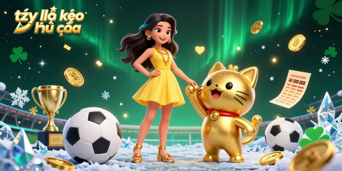Engage with tỷ lệ kèo nhà cái through vibrant sports betting scene with cheerful characters.