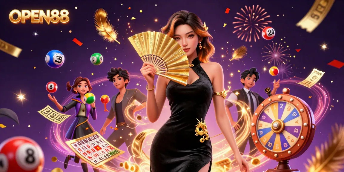 Engage with OPEN88's captivating online gaming experience featuring vibrant lottery elements and dynamic action.