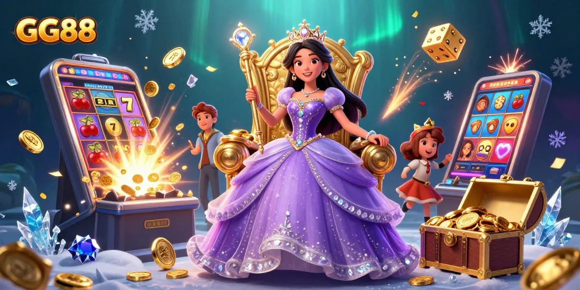 GG88 immerses players in excitement with a vibrant, jackpot-themed casino experience featuring dazzling slot machines.
