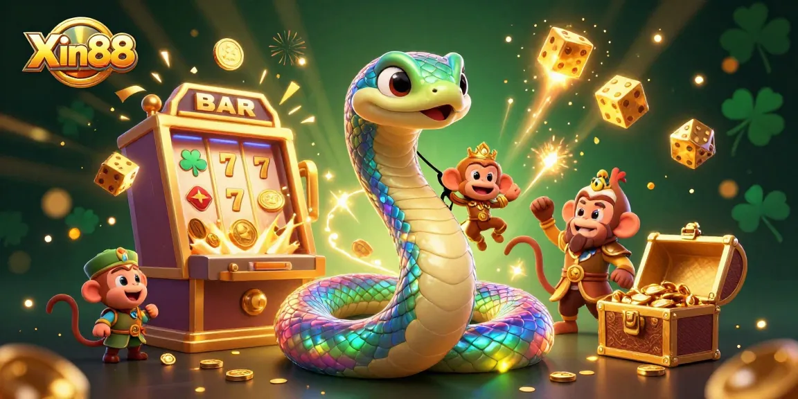 Experience the excitement of Xin88 casino gaming with colorful slot machines and dynamic visuals.