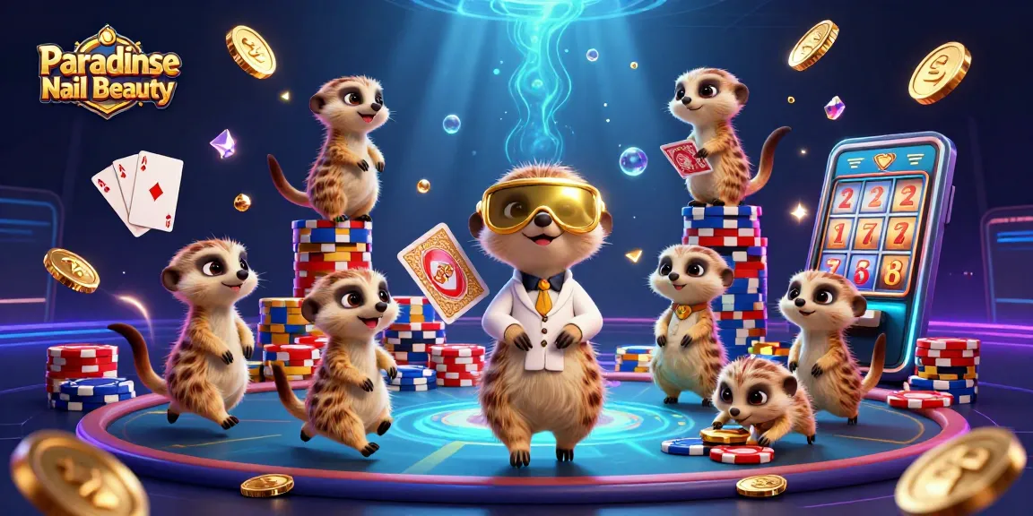 Paradise Nail Beauty offers thrilling casino vibes with playful meerkats amid stunning game elements.